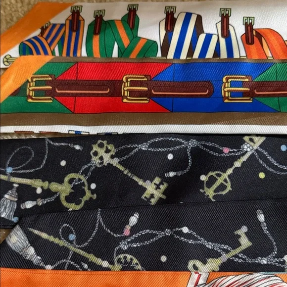 Colorful Silk Twilly Scarves Set of 4 - Picture 5 of 8